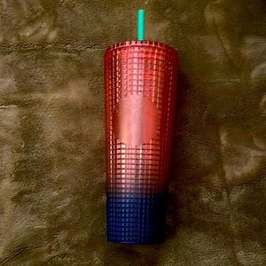 Starbucks NWT Venti Diamond Cold Cup Blue/Purple & Red/Pink